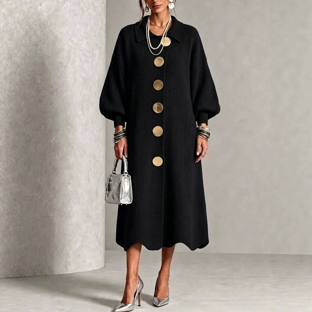 Gina | Button-Down Collared Maxi Dress