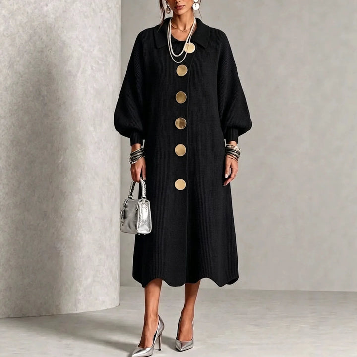 Gina | Button-Down Collared Maxi Dress