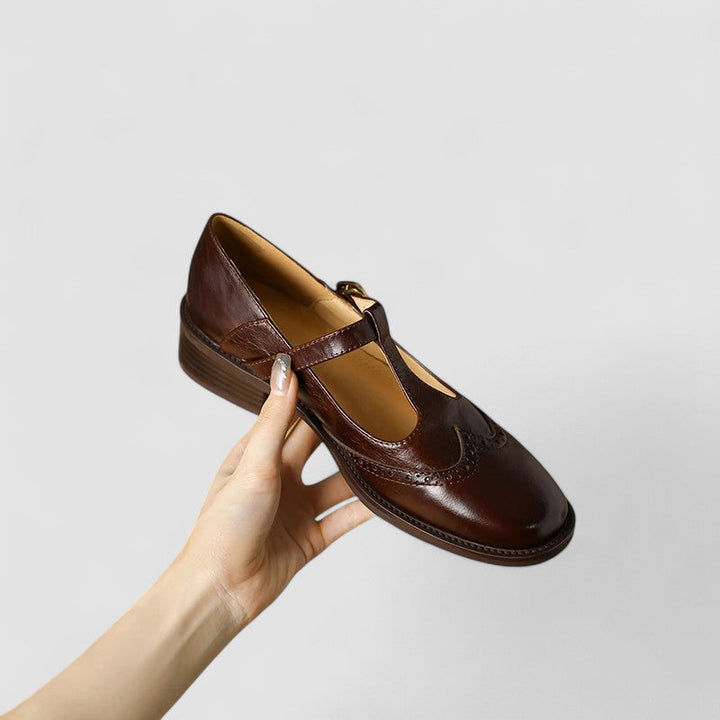 Daisy casual Mary Jane shoes by Bennett and Lowe, featuring round toe, adjustable strap, and comfortable flat sole.