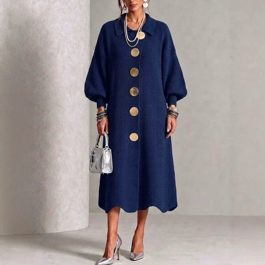 Gina | Button-Down Collared Maxi Dress