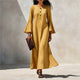Lauren | Button Front Flared Sleeve Maxi Dress