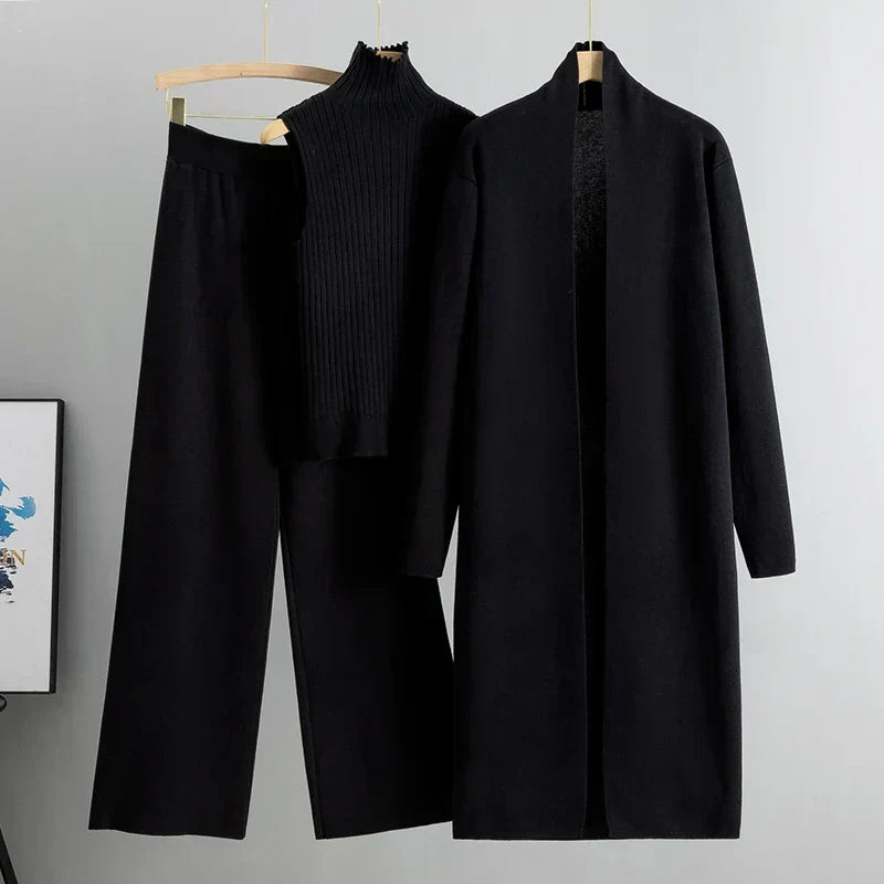 Caitlin three-piece layered pants set by Bennett and Lowe featuring stylish, coordinated pants and matching top for a trendy look