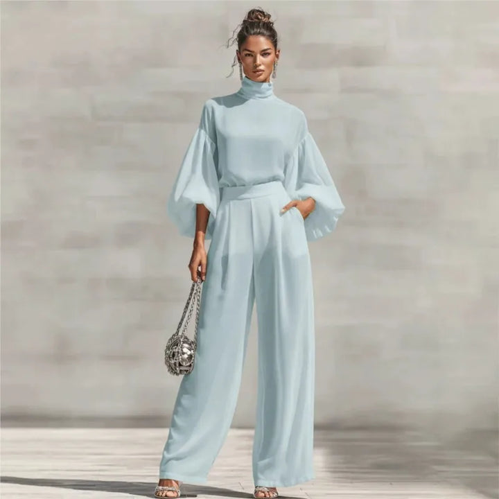 Bennett & Lowe Janice high-neck wide-leg pants set in a coordinated two-piece outfit