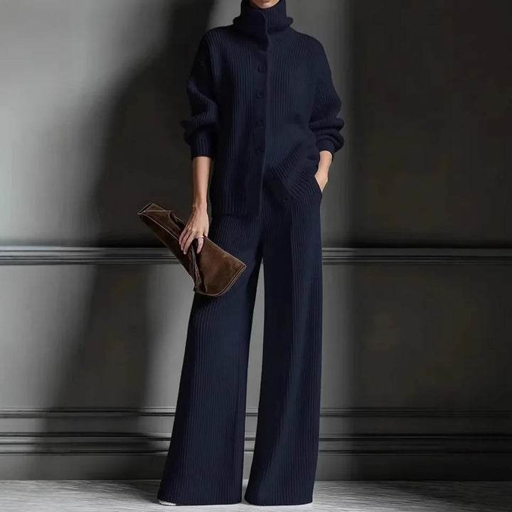 Colleen Bennett & Lowe turtleneck sweater and pants two-piece set in a coordinated outfit style