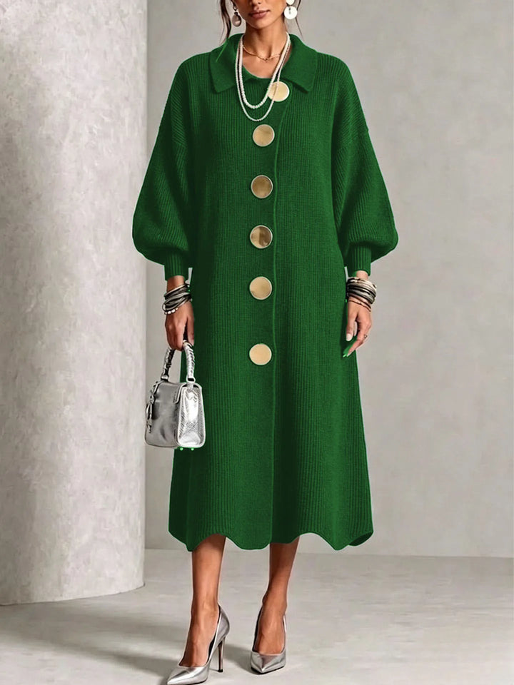Gina | Button-Down Collared Maxi Dress