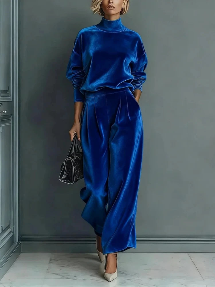 Bennett & Lowe Marilyn high-neck wide-leg pants set in a coordinated two-piece outfit