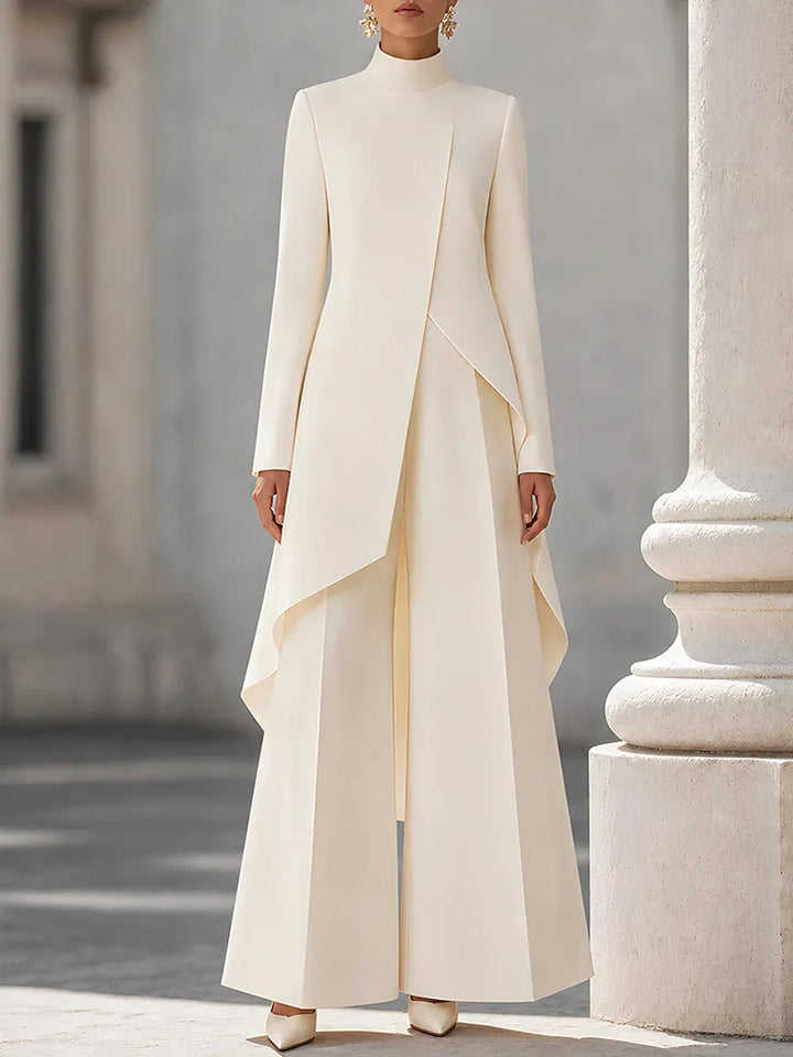 Bailey | Mock-Neck Wide-Leg Pants Set