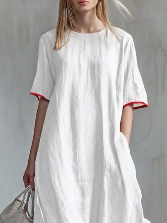 Red striped ruffle maxi dress for women by Bennett and Lowe, featuring flowing fabric and elegant ruffle details.