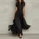 Evangeline | Lace-Trim Flowing Maxi Dress