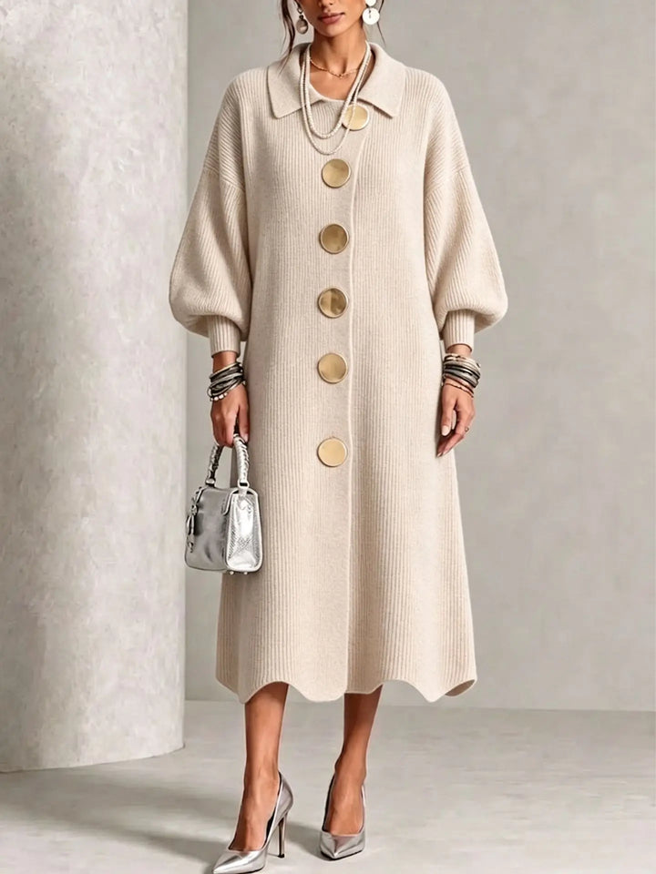 Gina | Button-Down Collared Maxi Dress
