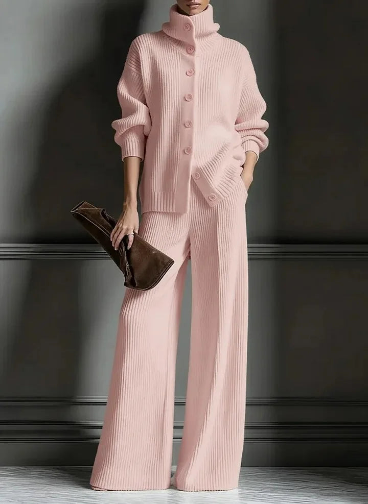 Colleen Bennett & Lowe turtleneck sweater and pants two-piece set in a coordinated outfit