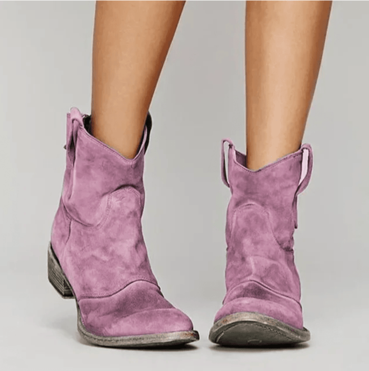 Charlotte Bennett and Lowe suede orthopedic boots for women featuring a stylish design and comfortable fit.