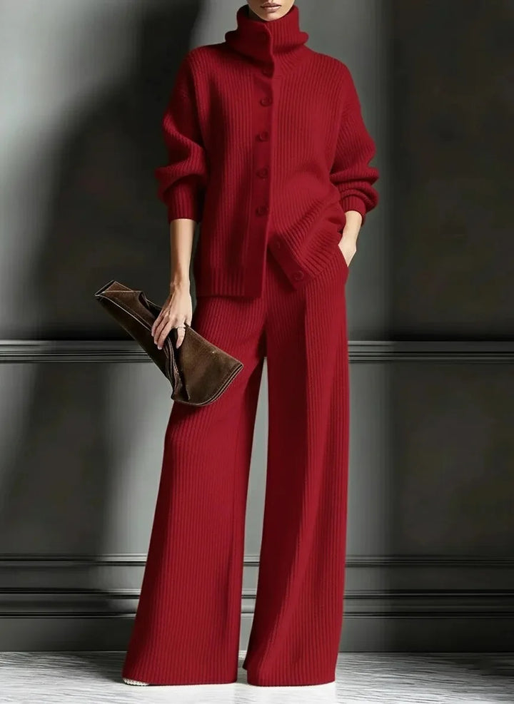 Bennett & Lowe Colleen turtleneck sweater and pants two-piece set, coordinated knit outfit