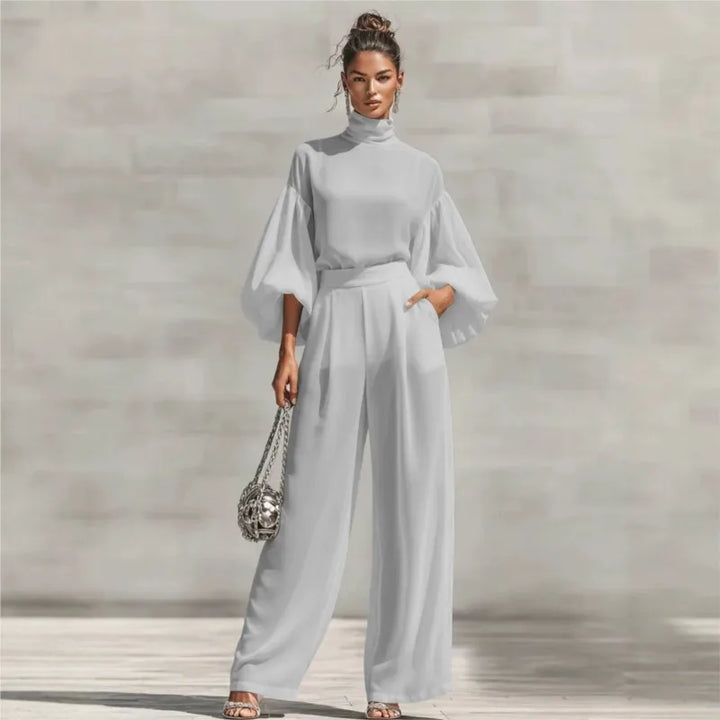 Bennett & Lowe Janice high-neck wide-leg pants set in a coordinated two-piece outfit