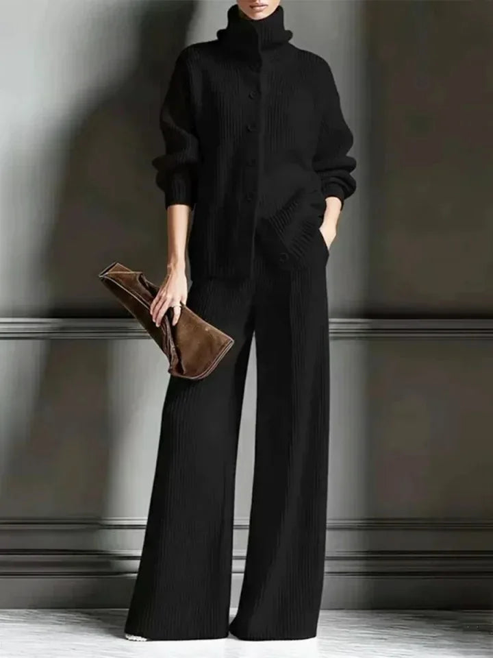 Bennett & Lowe Colleen turtleneck sweater and pants two-piece set in a coordinated outfit.