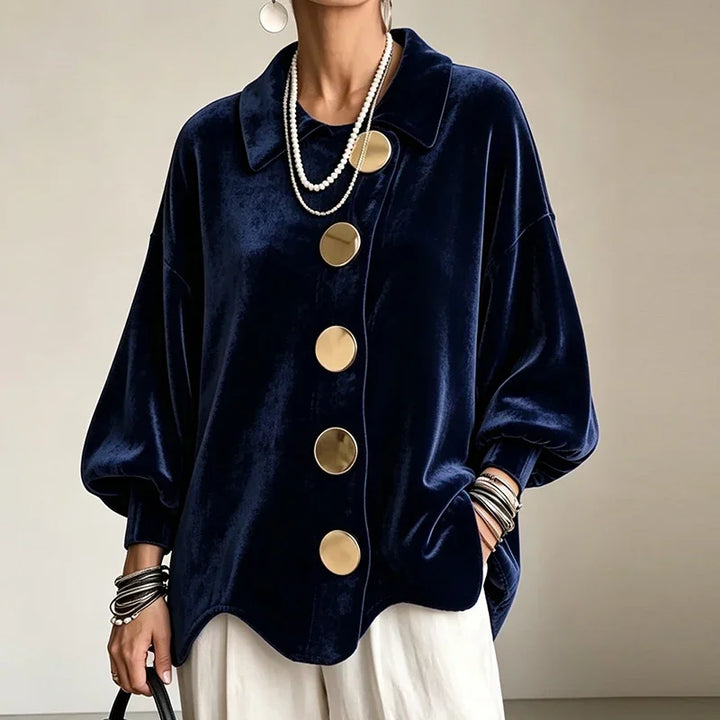 Bennett & Lowe Gail button-front collared jacket with long sleeves and structured fit