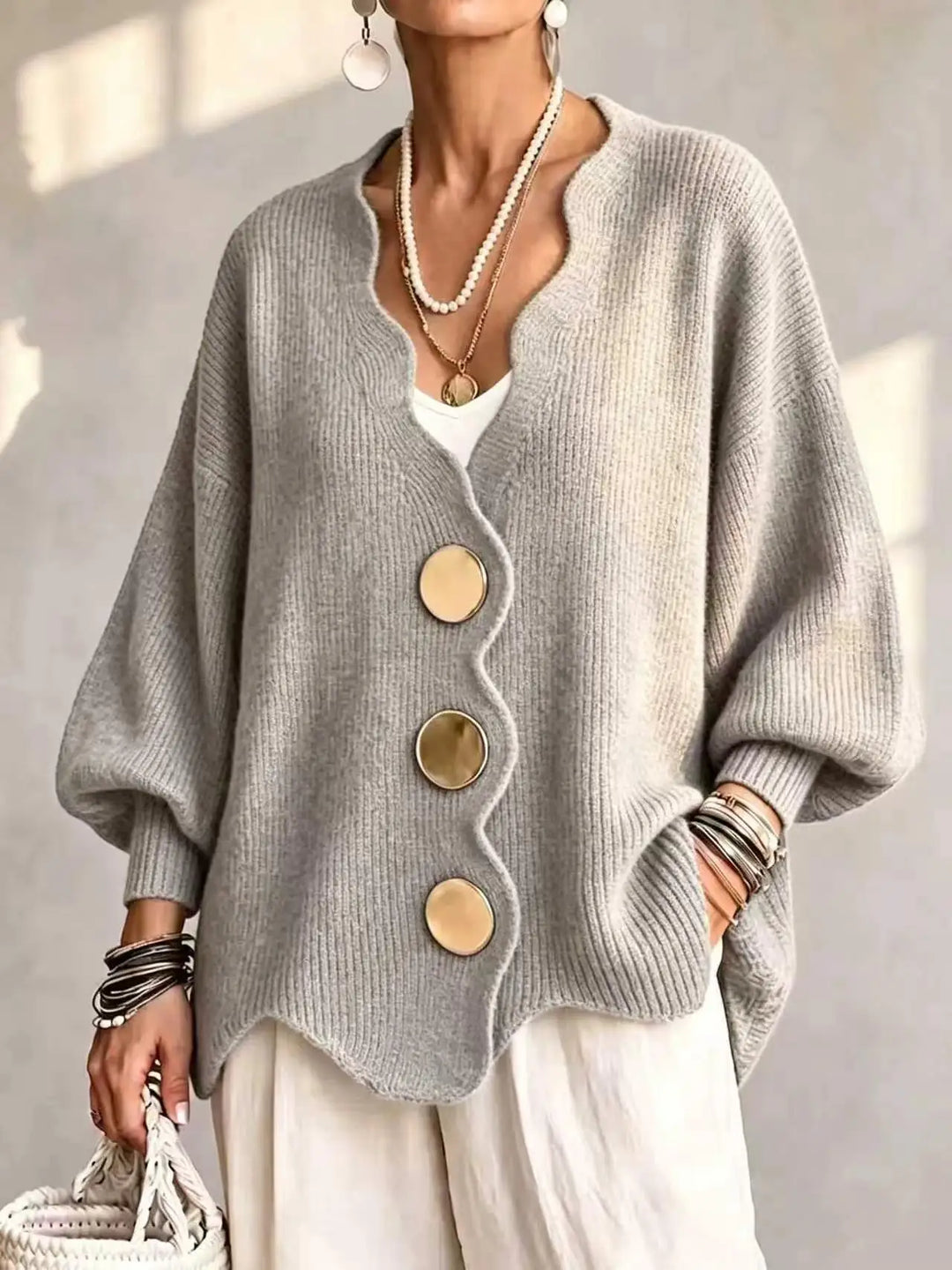 Jamie | Relaxed Button-Front Cardigan