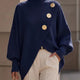 Mallory | Button-Detail Crewneck Sweater