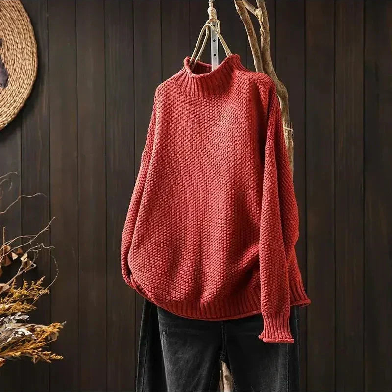 Kristen | Relaxed Mock Neck Sweater