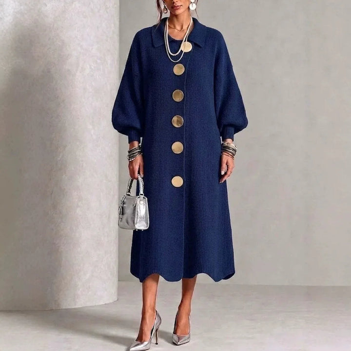 Gina | Button-Down Collared Maxi Dress