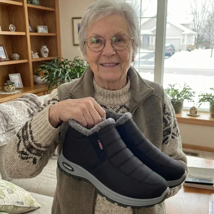 Bennett and Lowe Odalys quilted slip-on ankle boot in a cozy ankle-high design