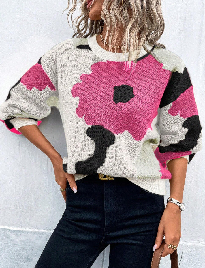 Megan | Floral-Print Sweater