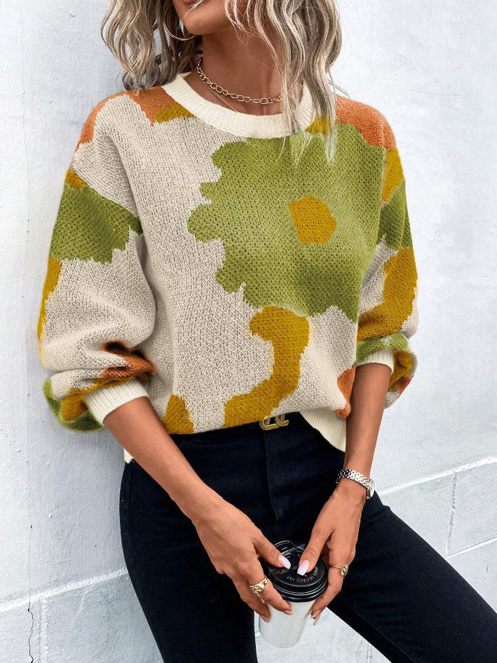 Megan | Floral-Print Sweater