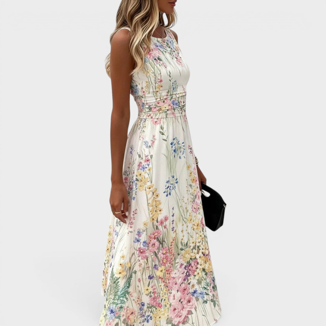 Courtney | Lace Trim Midi Dress for Women