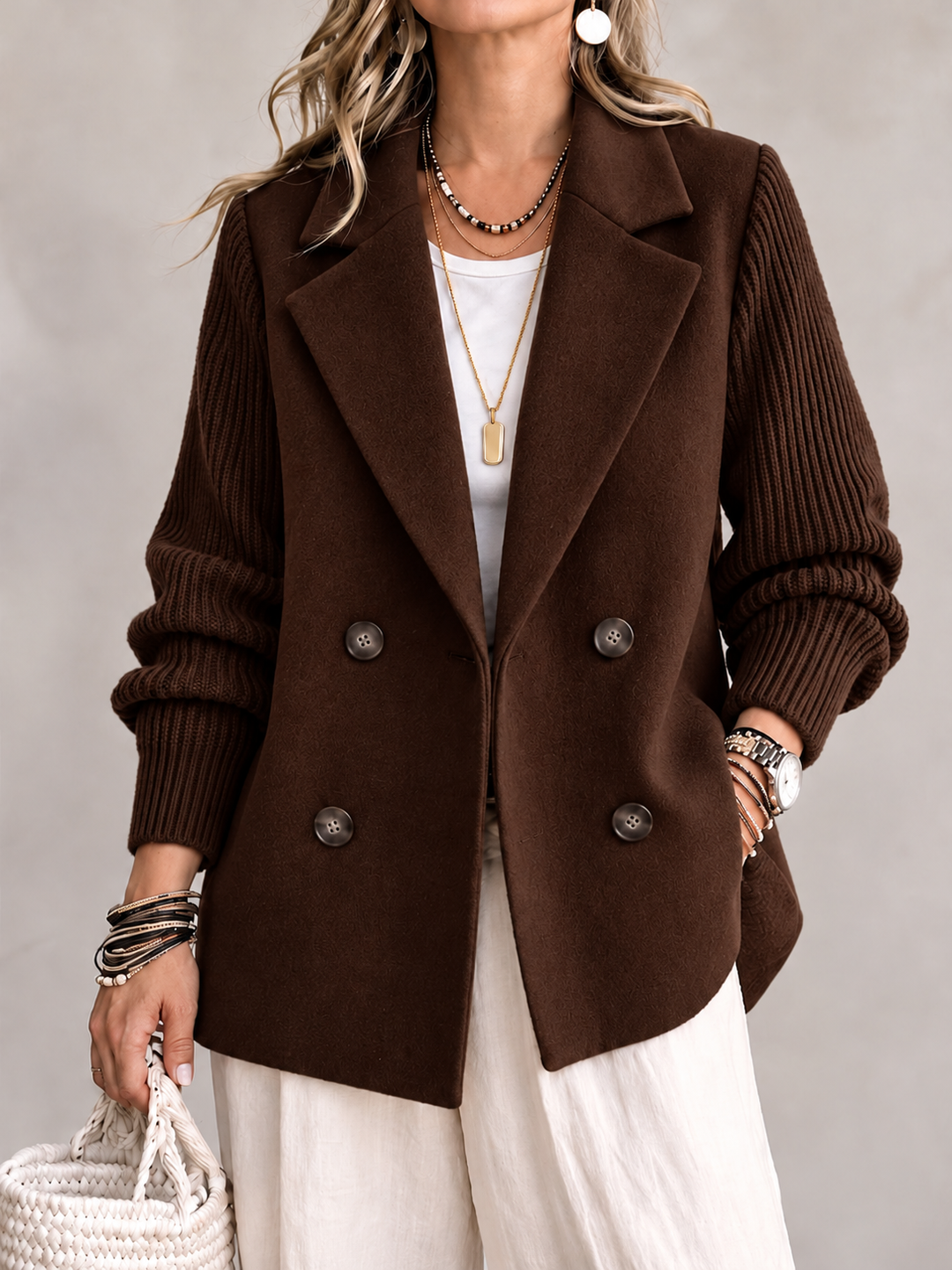 Katherine | Two-Tone Double-Breasted Blazer