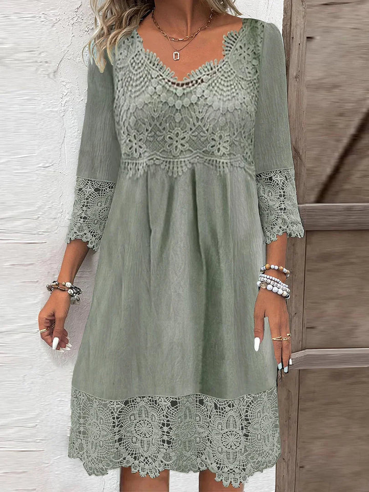 Celeste lace cocktail midi dress by Bennett and Lowe, featuring elegant lace fabric and a sophisticated midi length for women.