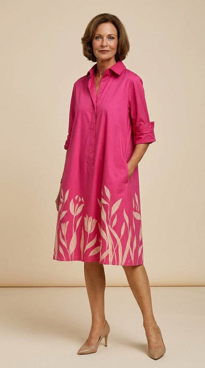 Autumn | Relaxed Flowing Midi Dress for Women