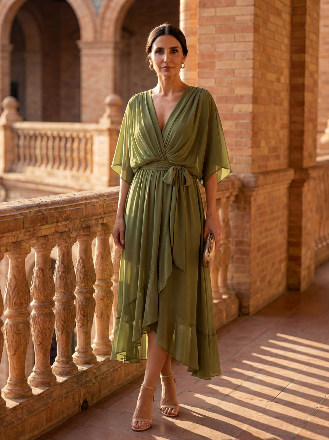 Kelsey | V-Neck Midi Dress for Women