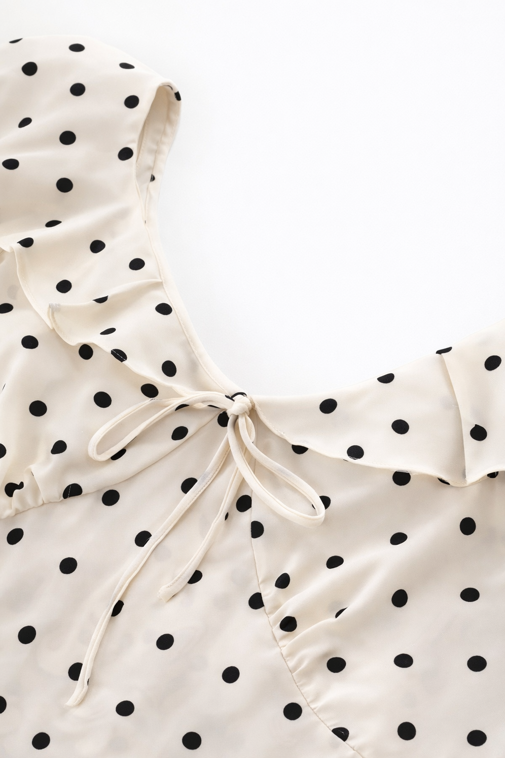 Molly | Polka Dot Ruffle Midi Dress for Women