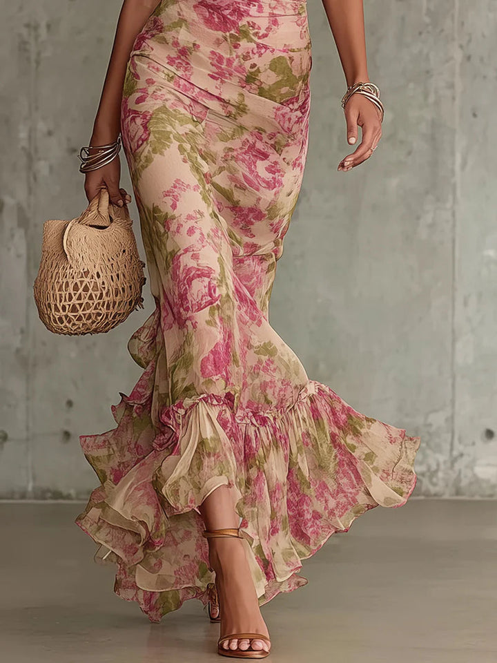 Riley | Floral Puff-Sleeve Maxi Dress for Women