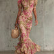 Rosalie | Vintage Rose Print Maxi Dress for Women