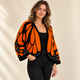 Audrina | Butterfly Print Button-Front Cardigan