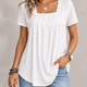 Valina | Pleated Square Neck Top