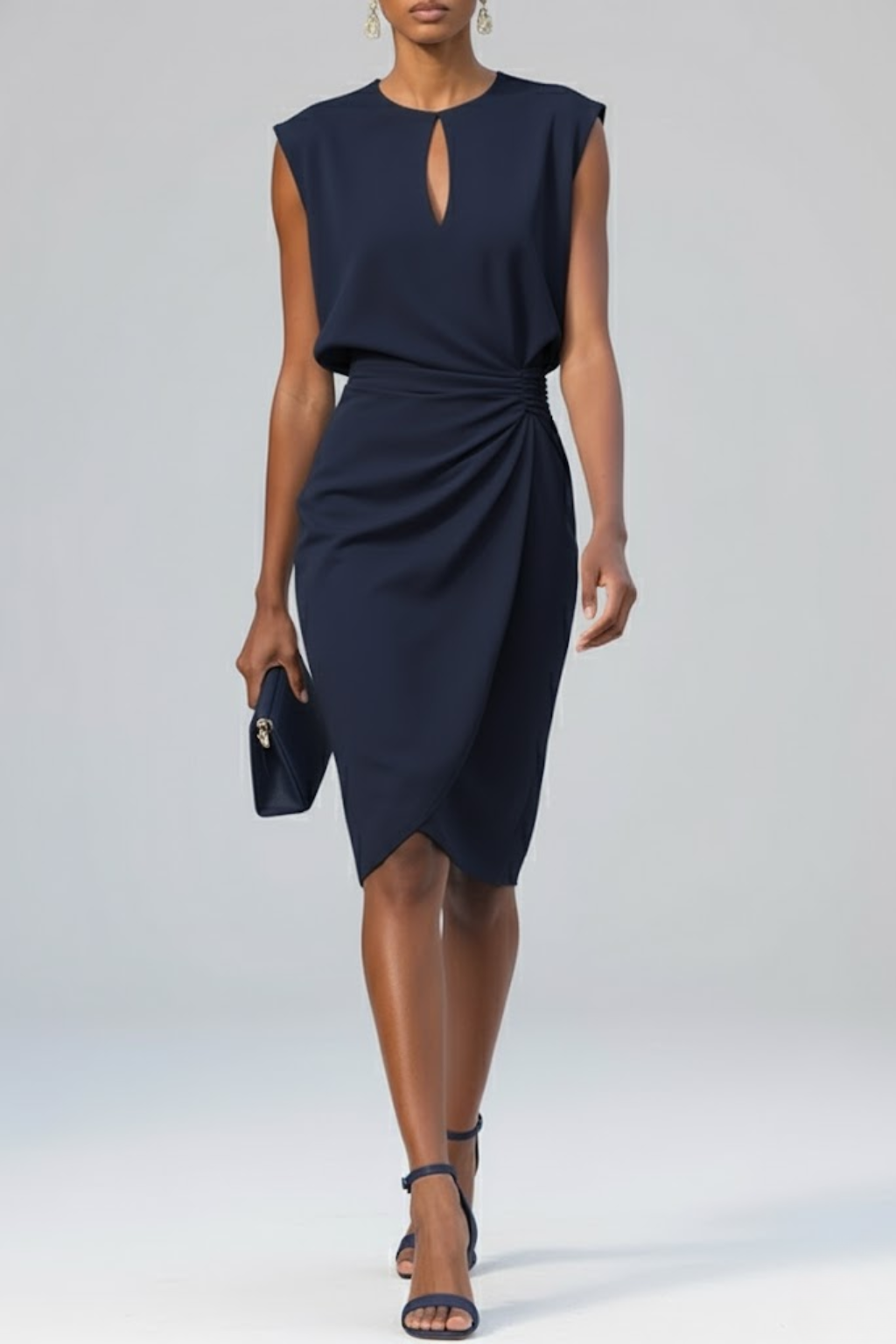Savannah | Draped Midi Dress for Women
