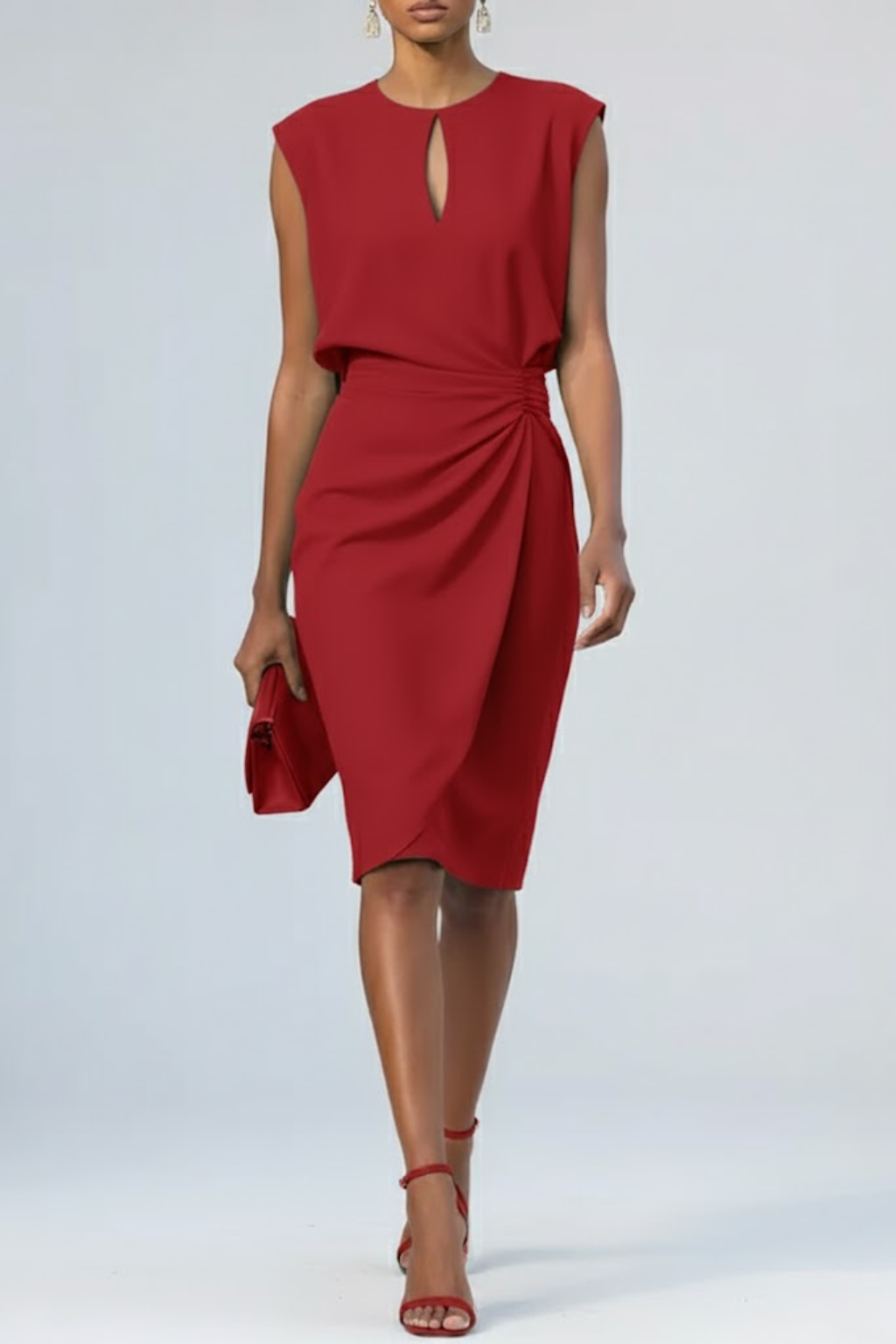 Savannah | Draped Midi Dress for Women