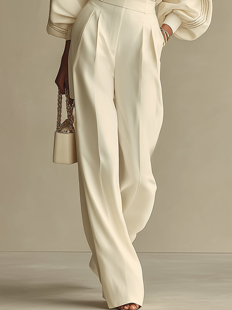 Brenda ribbed wide-leg pants set by Bennett and Lowe, featuring a matching ribbed top and flowy wide-leg pants.