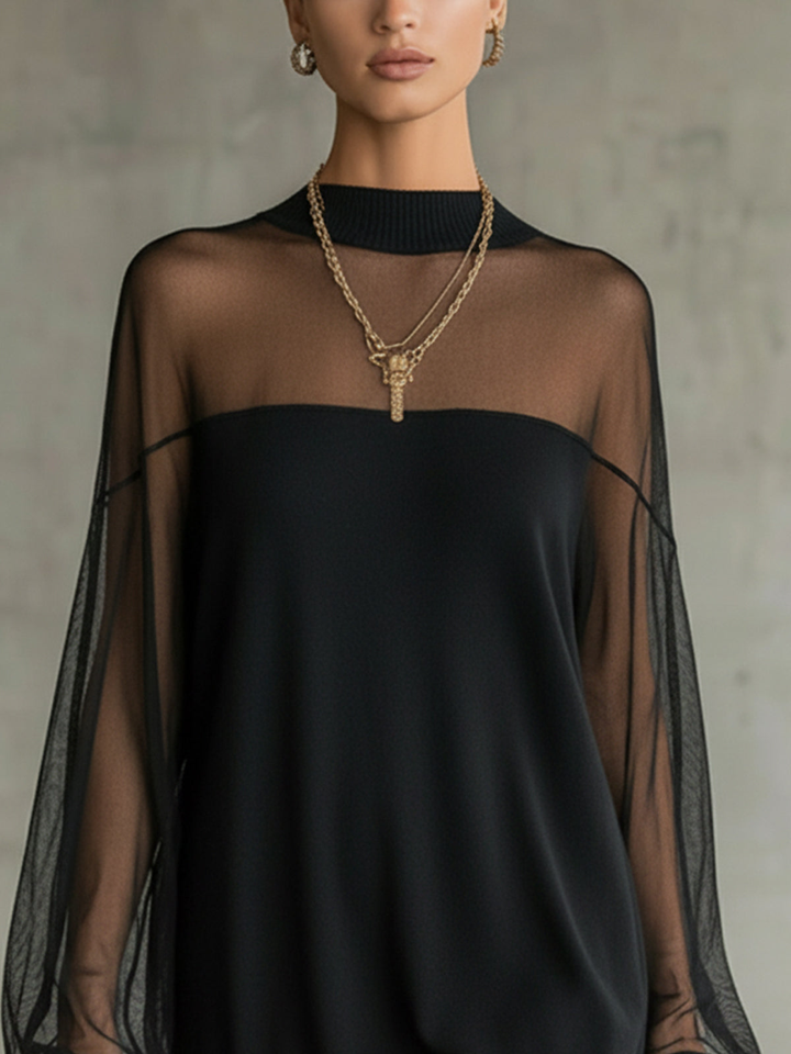 Amélie lace-sleeve mini dress for women by Bennett and Lowe, featuring intricate lace details and a stylish fit.
