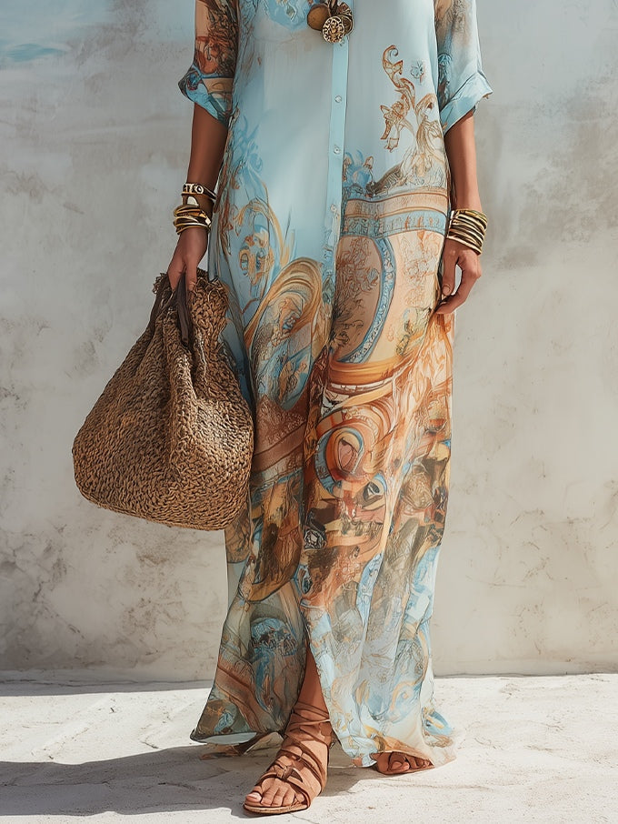 Mackenzie | Bohemian Paisley Maxi Dress for Women