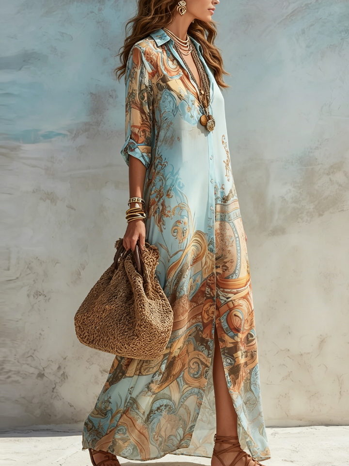 Mackenzie | Bohemian Paisley Maxi Dress for Women