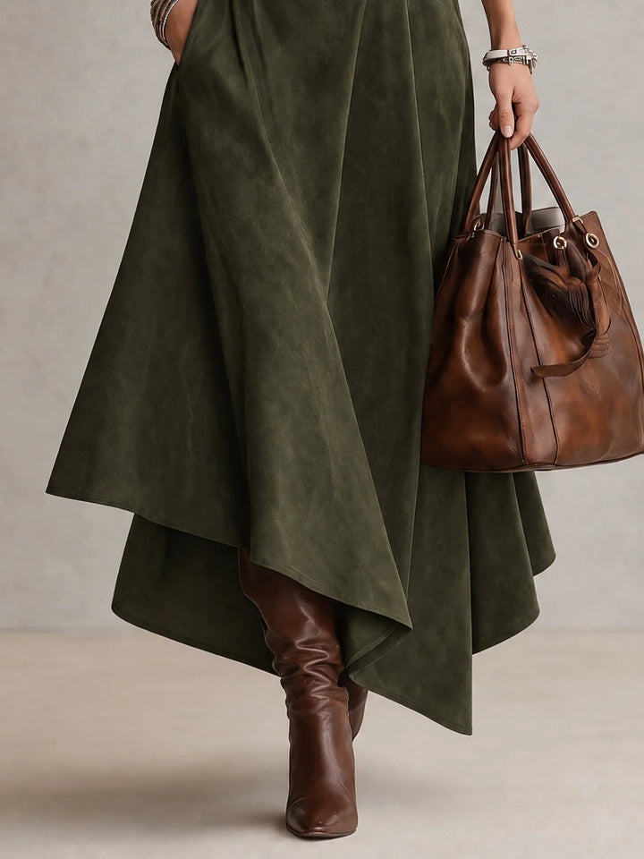 Paige | Turtleneck & Asymmetrical Skirt Set