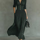 Naomi | Belted Pleated Maxi Dress