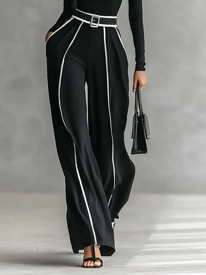 Rachel | High-Neck Wide-Leg Pants Set