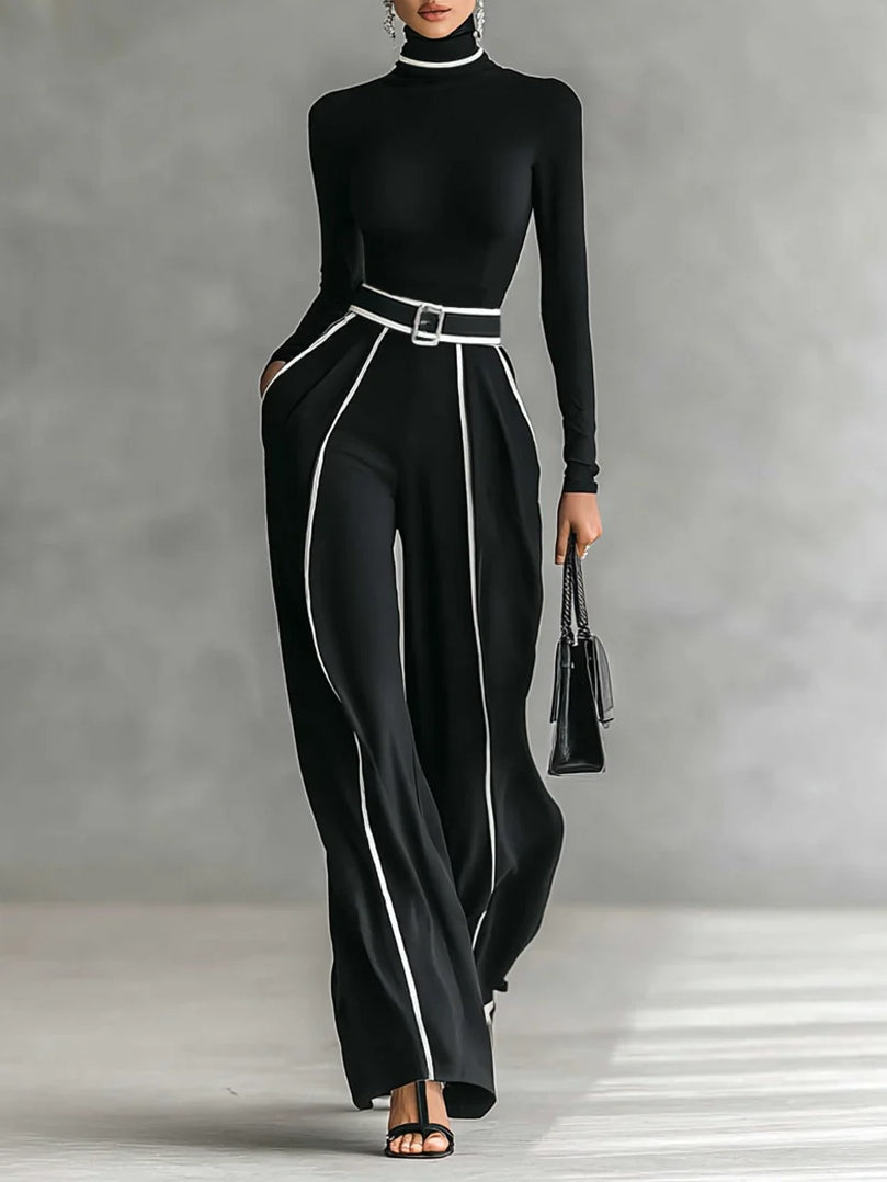 Rachel | High-Neck Wide-Leg Pants Set
