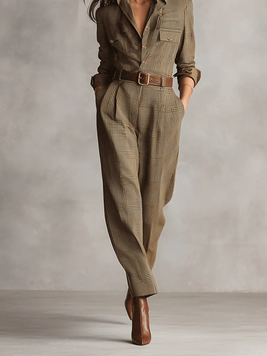 Textured sleeveless jumpsuit by Bennett and Lowe, featuring a fitted silhouette and stylish design, shown on a model.