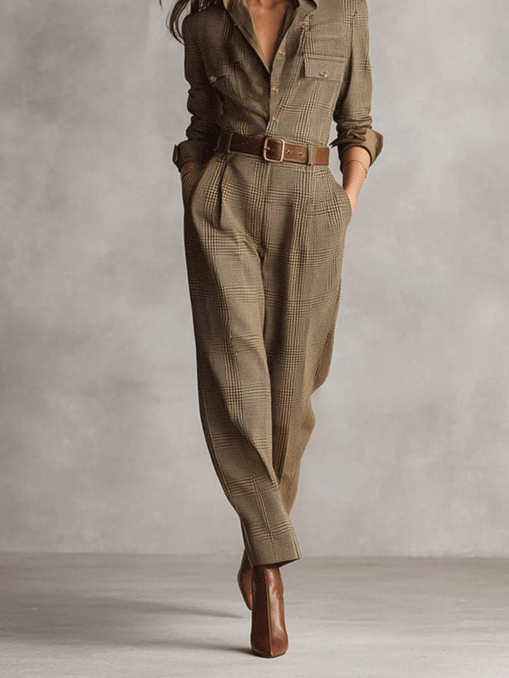 Textured sleeveless jumpsuit by Bennett and Lowe, featuring a fitted silhouette and stylish design, shown on a model.