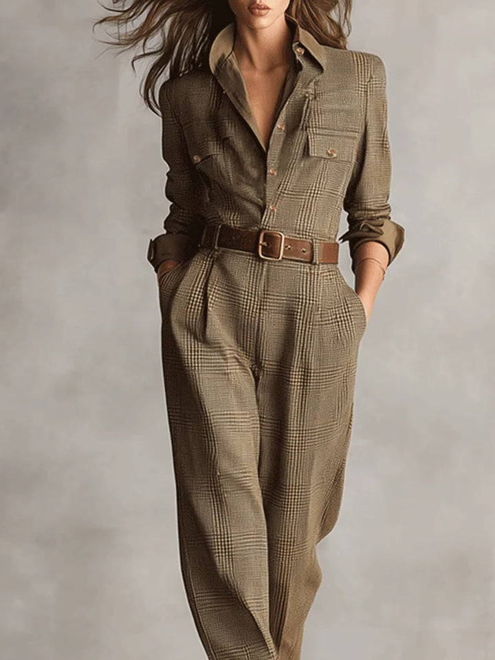 Valerie textured sleeveless jumpsuit by Bennett and Lowe, featuring a stylish fit and textured fabric, shown on a model.